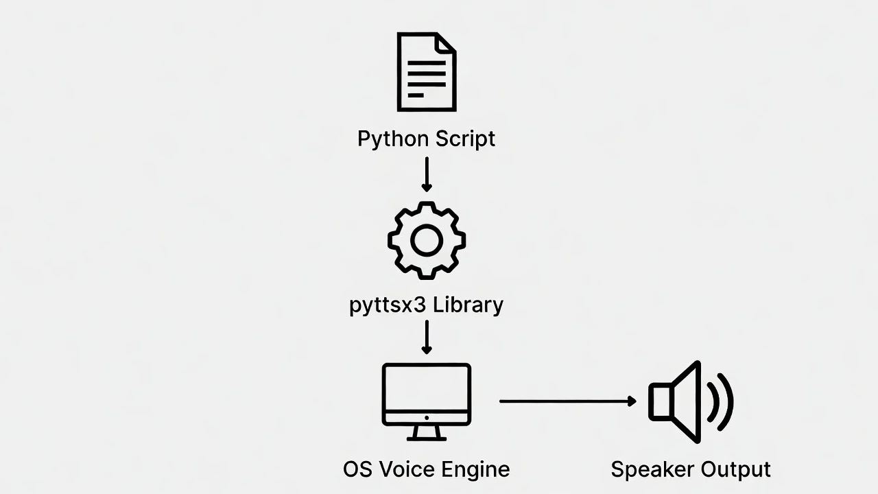 Flowchart Python Text to Speech