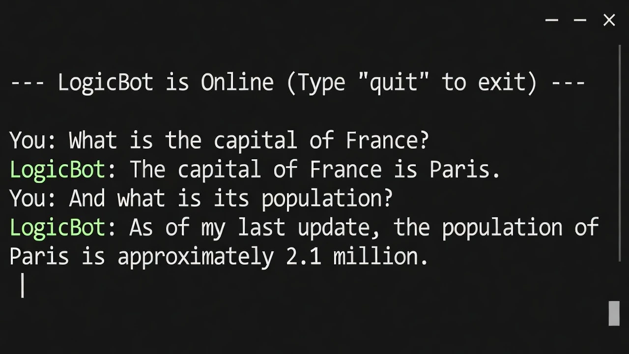 Output of OpenAI API Chatbot Build With Python